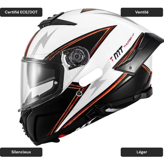 Casque moto intégral aérodynamique - Thunder