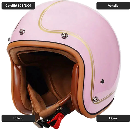 Casque moto jet vintage - Sniper