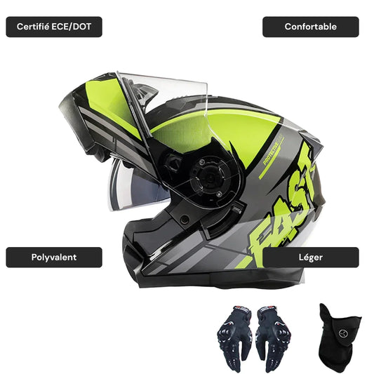 Casque moto modulable rabattable - Axis