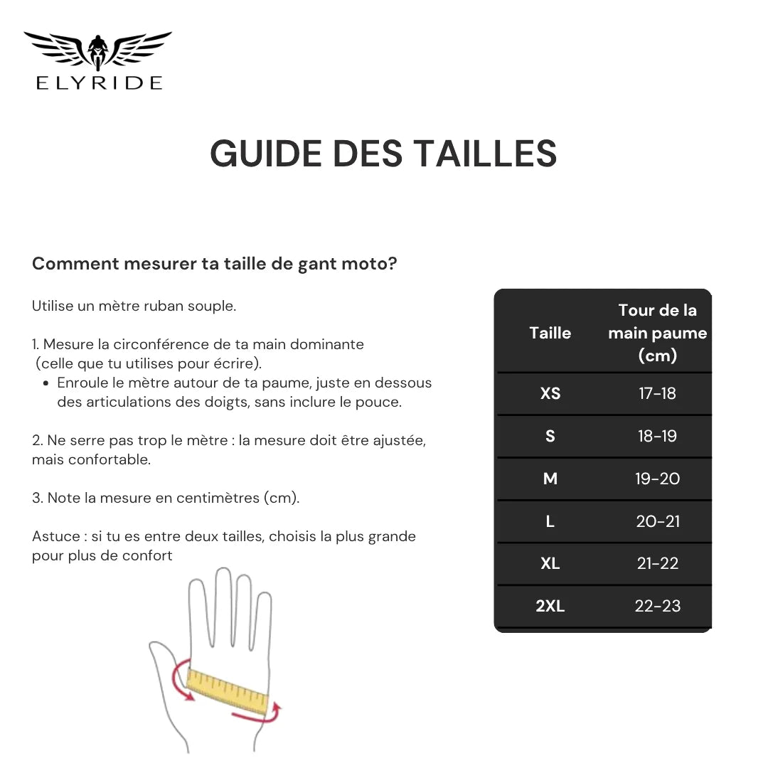 Gants moto cuir respirants - Alien