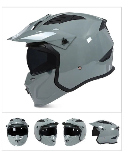 Casque moto cross intégral à mentonnière amovible -  AeroFlex