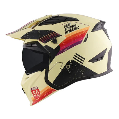Casque moto cross intégral à mentonnière amovible -  AeroFlex