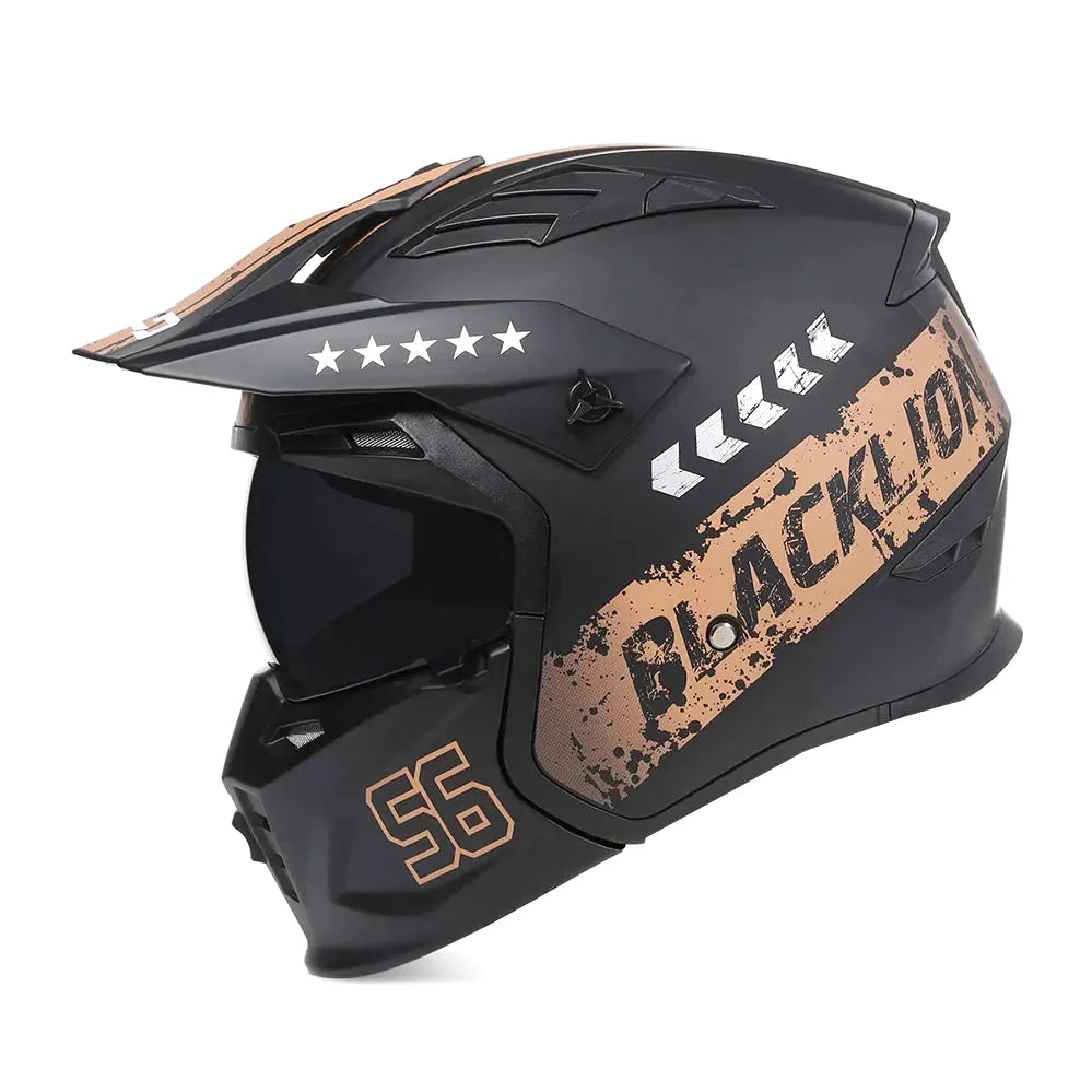 Casque moto cross intégral à mentonnière amovible -  AeroFlex