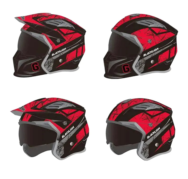Casque moto cross intégral à mentonnière amovible -  AeroFlex