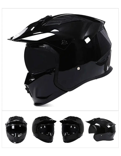 Casque moto cross intégral à mentonnière amovible -  AeroFlex