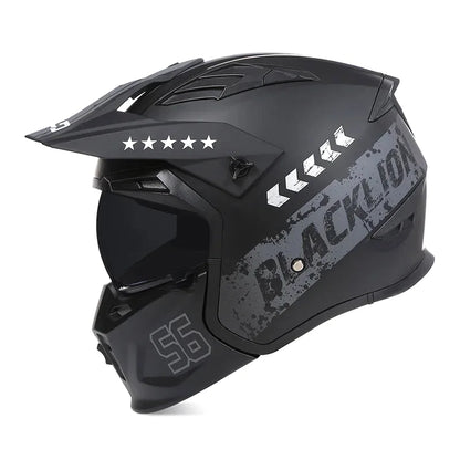 Casque moto cross intégral à mentonnière amovible -  AeroFlex