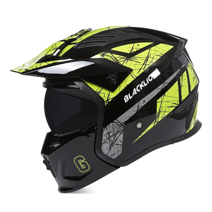 Casque moto cross intégral à mentonnière amovible -  AeroFlex