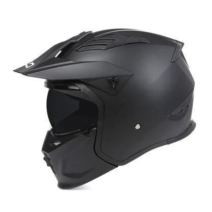 Casque moto cross intégral à mentonnière amovible -  AeroFlex