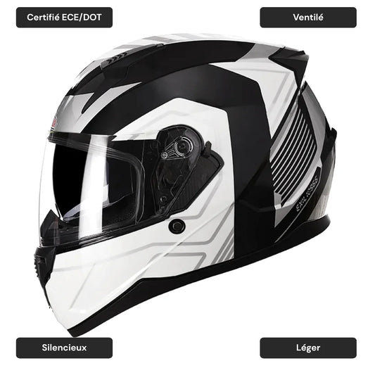 Casque moto intégral double lentille - Titan
