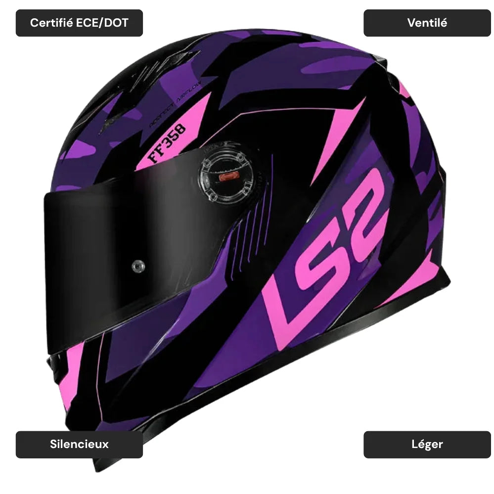 Casque moto intégral résistant - Draze