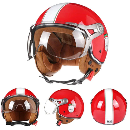 Casque moto jet 3/4 - Rétro Chopper