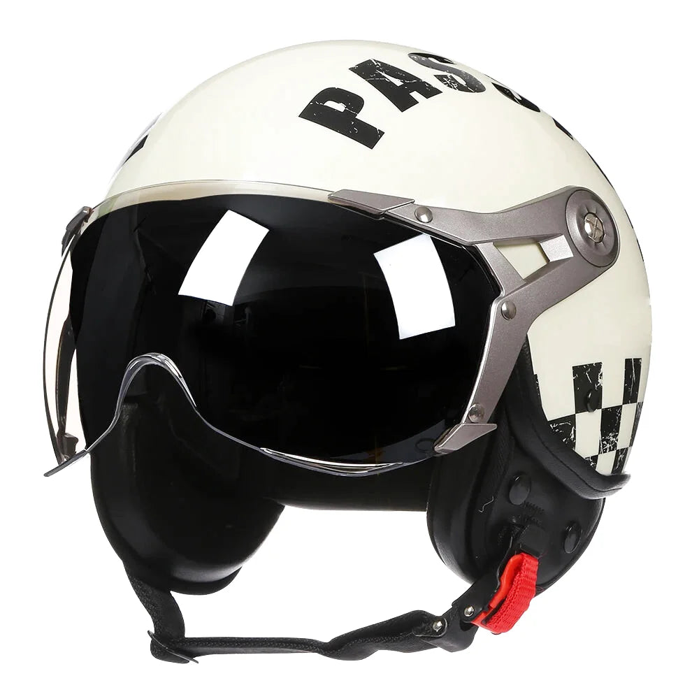 Casque moto jet 3/4 - Rétro Chopper