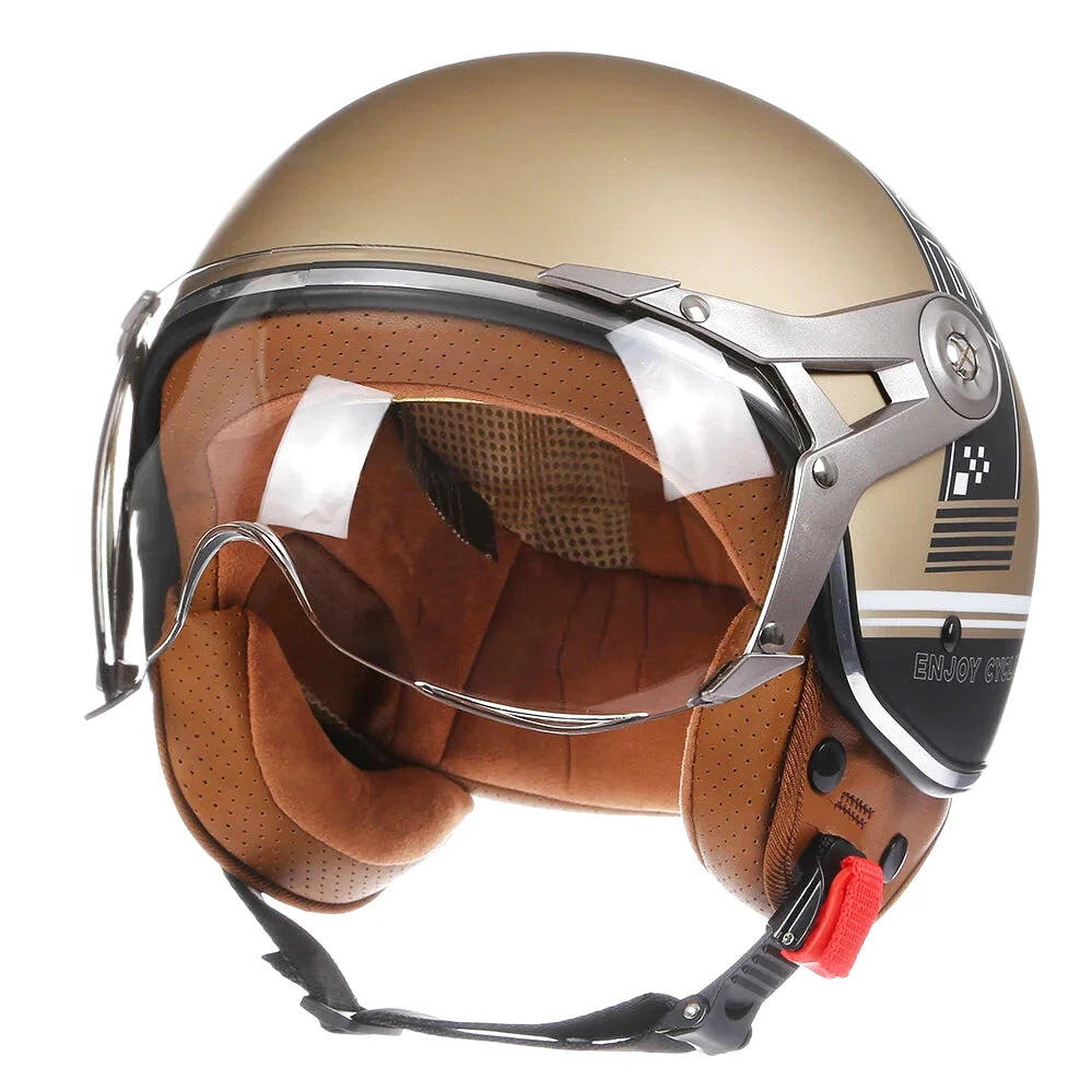 Casque moto jet 3/4 - Rétro Chopper