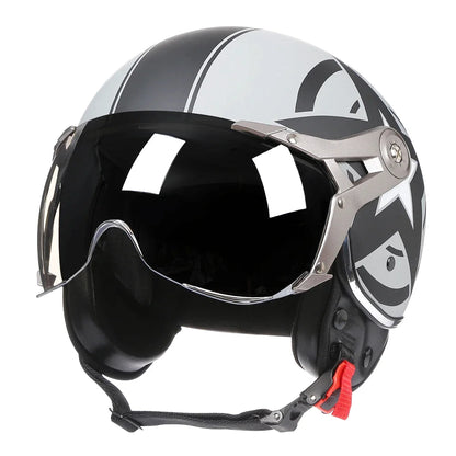 Casque moto jet 3/4 - Rétro Chopper