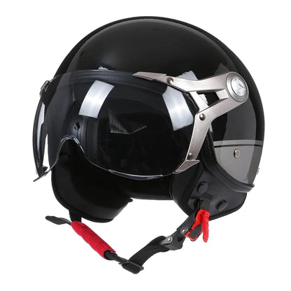 Casque moto jet 3/4 - Rétro Chopper