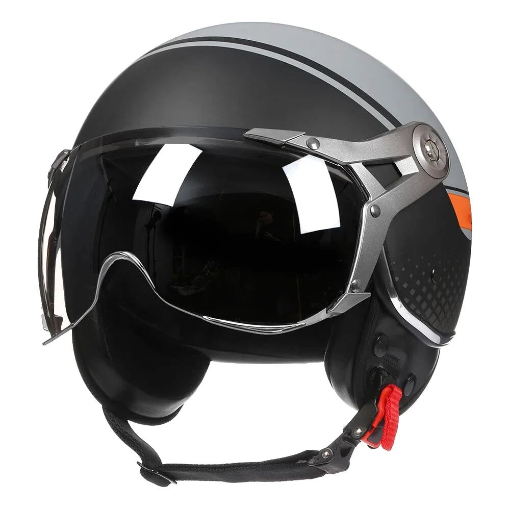 Casque moto jet 3/4 - Rétro Chopper