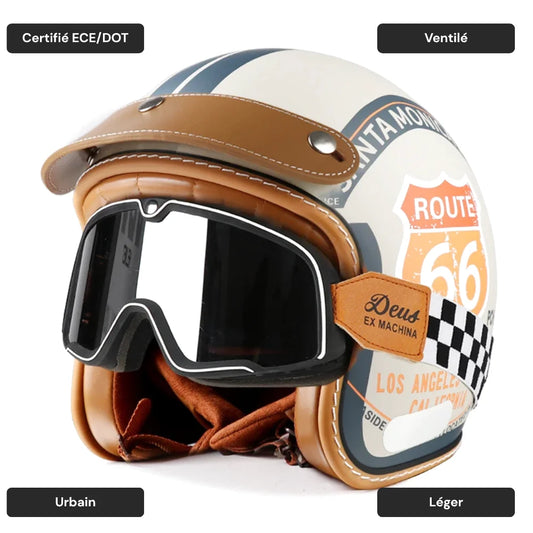 Casque moto jet vintage - CruiserOne