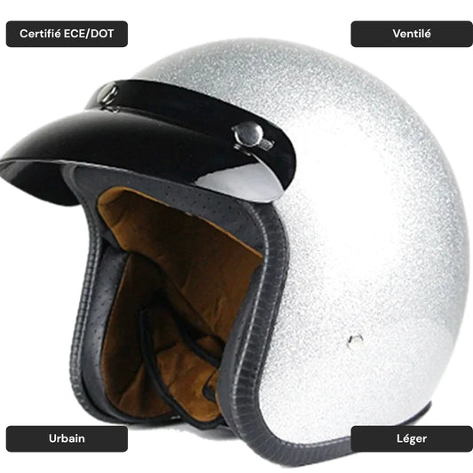 Casque moto jet vintage - Legend
