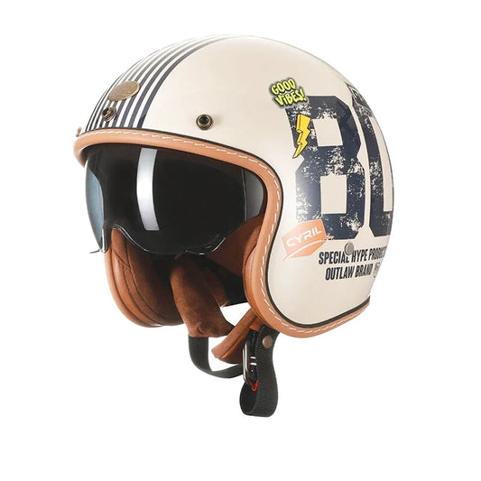 Casque moto jet vintage - Observateur