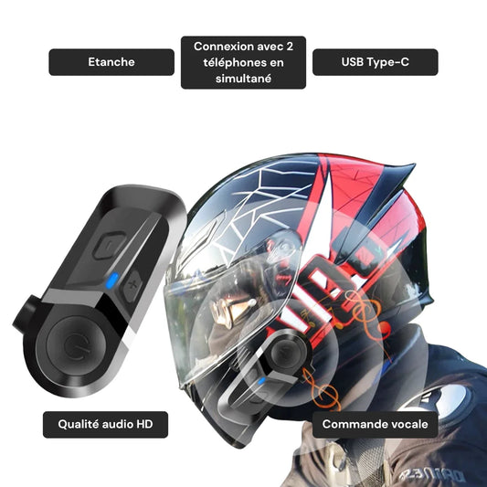 Écouteurs moto Bluetooth - AirCom