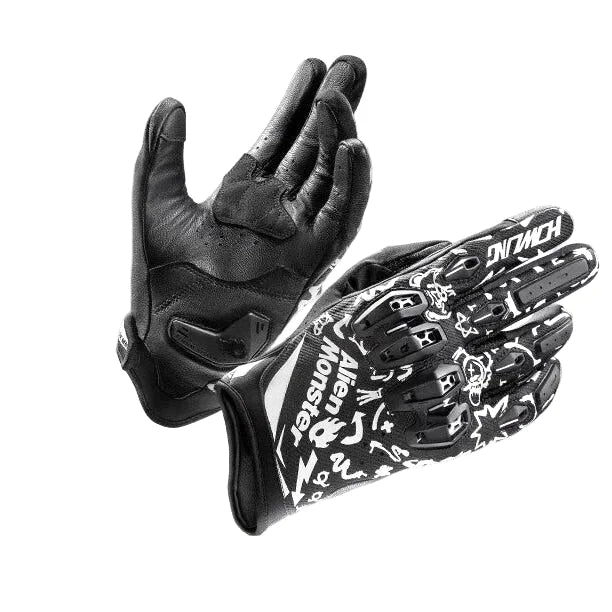 Gants moto cuir respirants - Alien