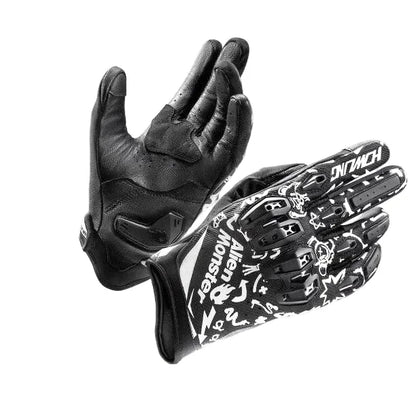 Gants moto cuir respirants - Alien