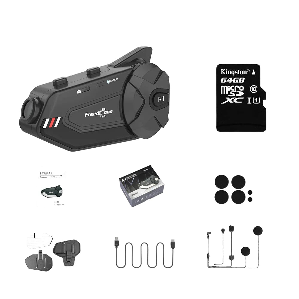Intercom moto Bluetooth avec caméra et réduction de bruit - Camera Connect